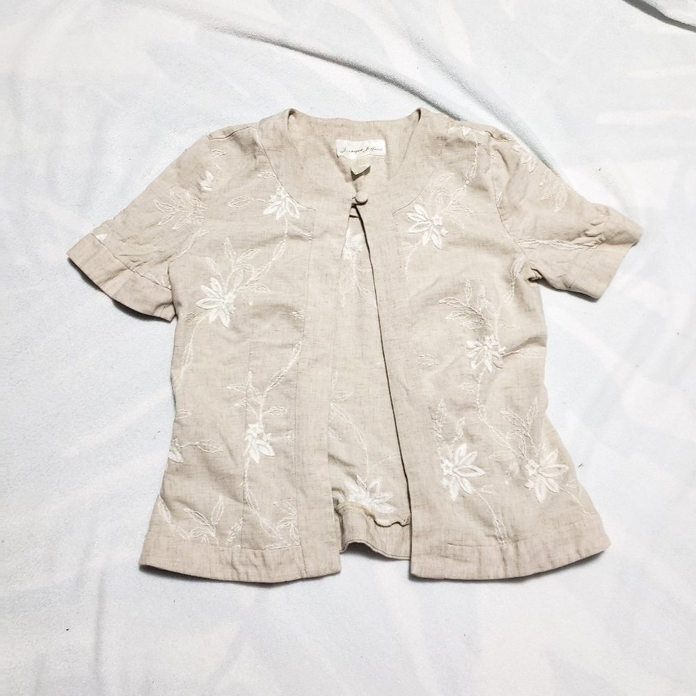 Vintage Jennifer Jeffries Embroidered Top 80s